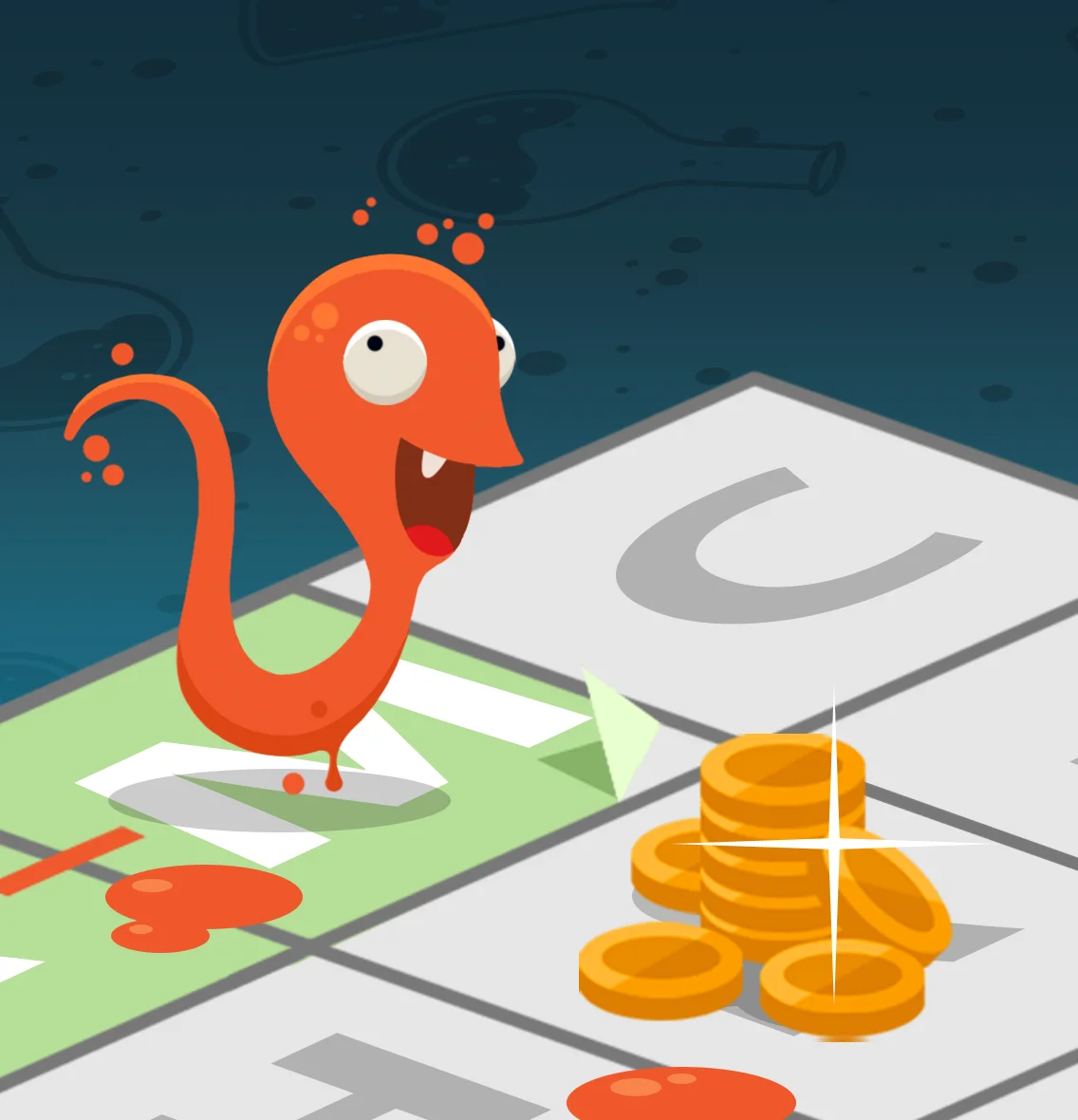 монстрик разгадывает филворд