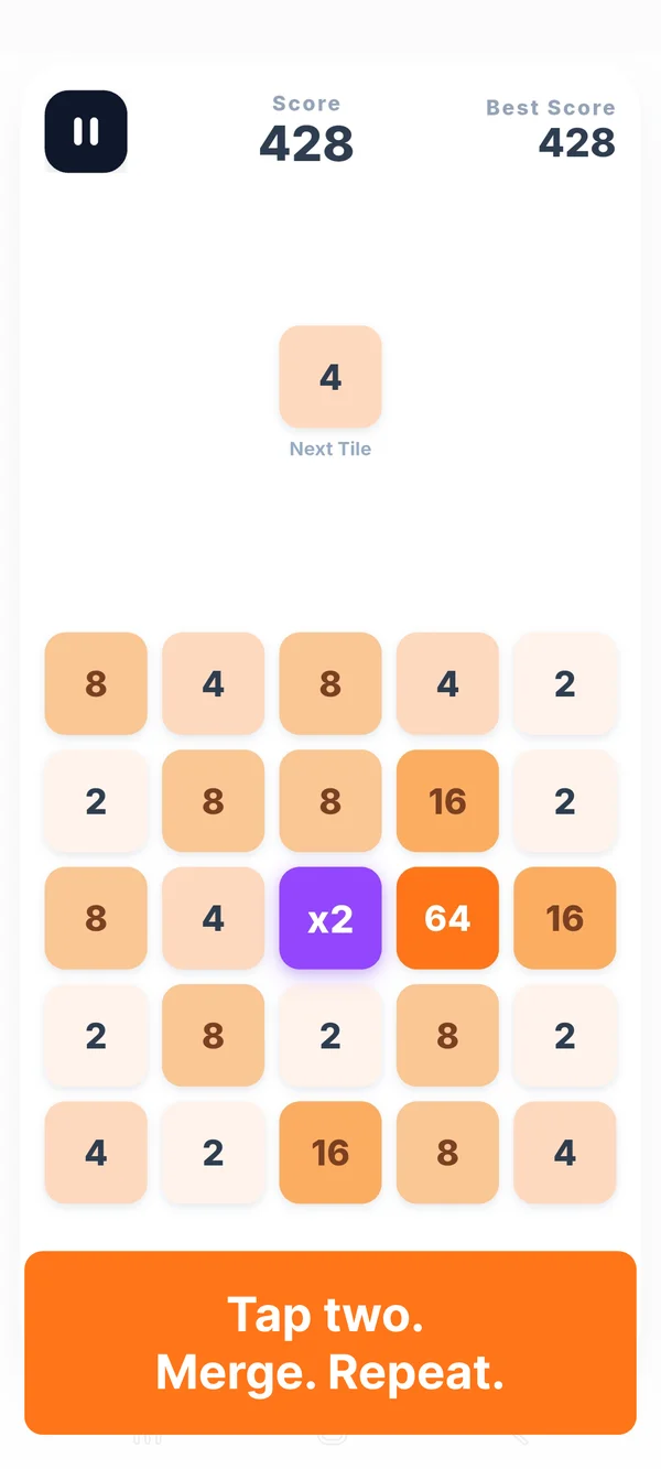Pair Fall: Number Merge screenshot 1